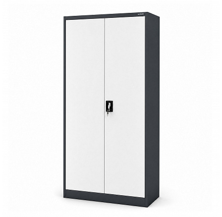 Kovová skříň s úložným prostorem antracitovo-bílá: TOMAŠ, 900 x 1850 x 450 mm Kovová skříň s úložným prostorem antracitovo-bílá: TOMAŠ, 900 x 1850 x 450 mm