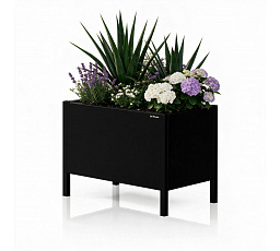 Kryt na květináč kovový velký černý: DAISY 500 x 400 x 300 mm