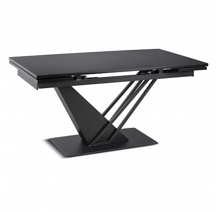 Stůl REX Rozkládací 160-220 cm MDF Černý Stůl REX Rozkládací 160-220 cm MDF Černý