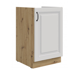 Dolní skřínka STELLO - 50 ZL 1F BB, Dub Artisan/Bílý mat