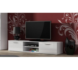 Tv komoda SOHO 180, bílá/bílá lesk