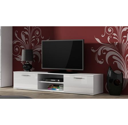 Tv komoda SOHO 180, bílá/bílá lesk