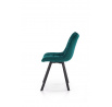 Jídelní židle K332 VELVET, Tyrkysový Bluvel 85/Černá