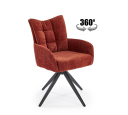 Jídelní otočná židle K540, Skořicová/Černá