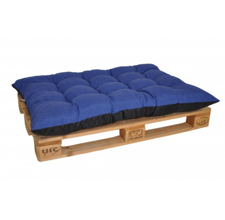 Paletový sedák / zahradní matrace modrý melír