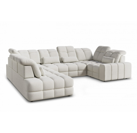 Rohová sedačka Magnelio U s elektricky vysouvatelným sedákem