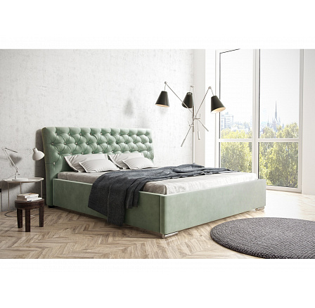 Postel Cosmopolitan s krystaly a kovovým rámem 180x200