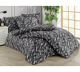Saténový povlak na polštář Adonis black 45x60 cm