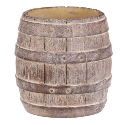 Obal betonový - tvar soudku, vel. M, béžovo-hnědý Obal betonový - tvar soudku, vel. M, béžovo-hnědý