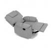 Relaxační křeslo, šedá, látka, TV-4088 SIL2
