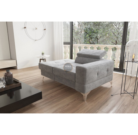 Sofa lenoška TOSCANIA 135 cm - šedá, levá strana