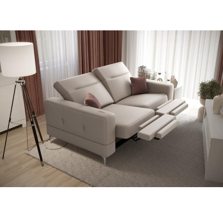 Sofa MALIBU II , relax 180 cm přírodní kůže - Šedá kůže Sofa MALIBU II , relax 180 cm přírodní kůže - Šedá kůže