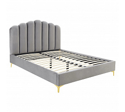 Postel 160x200 GEMINI Šedá Sametová