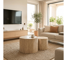 Sada stolků LEILA Travertin