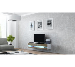 TV komoda VIGO NEW 140, bílá / latte lesk