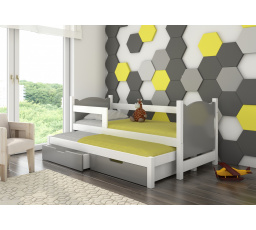 Dvojlůžko s matracemi CAMPOS White+Gray