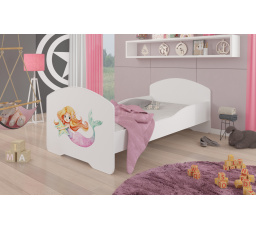 Postel s matrací PEPE MERMAID WITH A STAR 160x80 Bílá