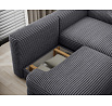 Ripeli Corner Sofa Bed with Storage, Grey Velvet, Right-Hand Facing Modullo 04 180x128 Right 1