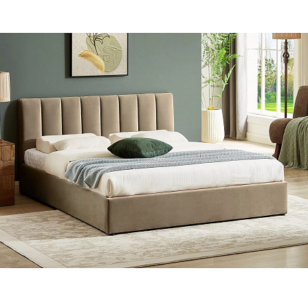 Postel s úložným prostorem MONTREAL VELVET 140x200 cm, Béžový Bluvel 28