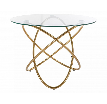 Jídelní stůl ORBIT, Transparent/Zlatá