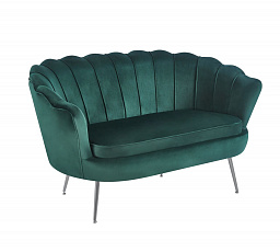 Sofa SF1-FXJG sametová zelená , nohy stříbrné
