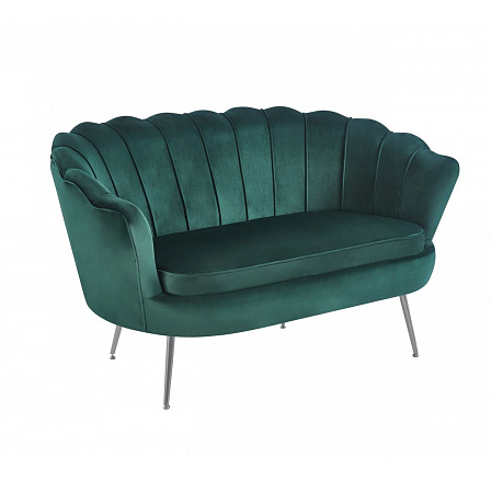 Sofa SF1-FXJG sametová zelená , nohy stříbrné Sofa SF1-FXJG sametová zelená , nohy stříbrné