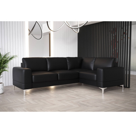 Rohová sedací souprava ARIA II 250x185 - černá eko kůže , pravá Rohová sedací souprava ARIA II 250x185 - černá eko kůže , pravá