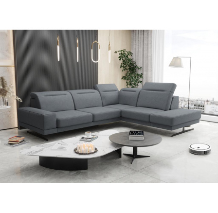 Rohová sedací souprava FIORE 265x220 cm - šedá , pravá