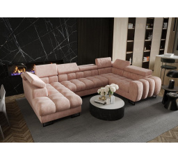 Rohová sedací souprava ASPEN MAX II 195x350x170 cm - pravá, růžová