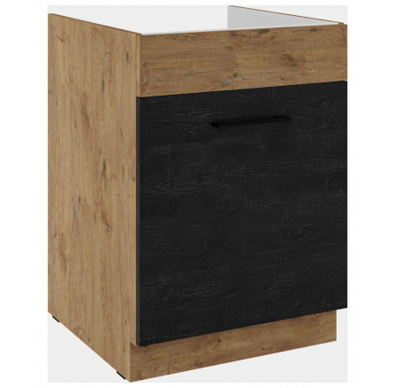 Kuchyňská skříňka Vega 60 ZL 1S dub lancelot/dark wood