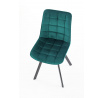Jídelní židle K332 VELVET, Tyrkysový Bluvel 85/Černá