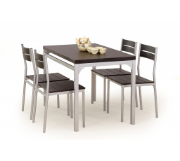 MALCOLM set stůl + 4 židle wenge