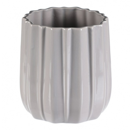 Váza keramická - glazovaná, světlá šedo-krémová Váza keramická - glazovaná, světlá šedo-krémová