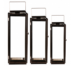 Lucerna - tenké kovové rámy, barva měděná, cena za sadu 3 ks