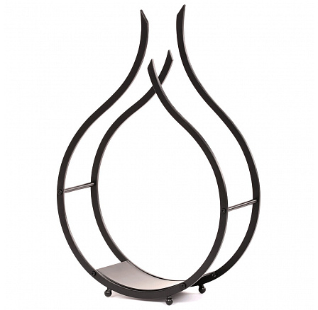 Stojan na dřevo ke krbu - tvar plamenu, kovový Stojan na dřevo ke krbu - tvar plamenu, kovový