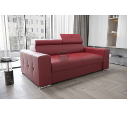 Sofa MARGO II 195 cm - přírodní kůže - červená kůže