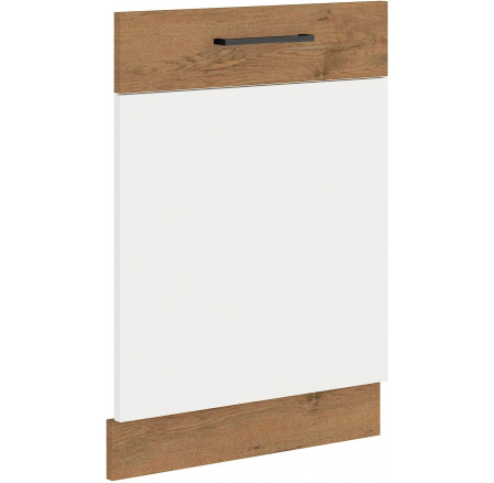 Dvířka na myčku bez panelu VEGAS - ZM 713 x 596, Dub Lancelot / Bílý lesk