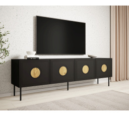 Tv komoda PALAZZO 200 RTV, černá/dub craft