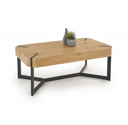 Konferenční stůl LAVIDA, Dub zlatý/Černá Konferenční stůl LAVIDA, Dub zlatý/Černá