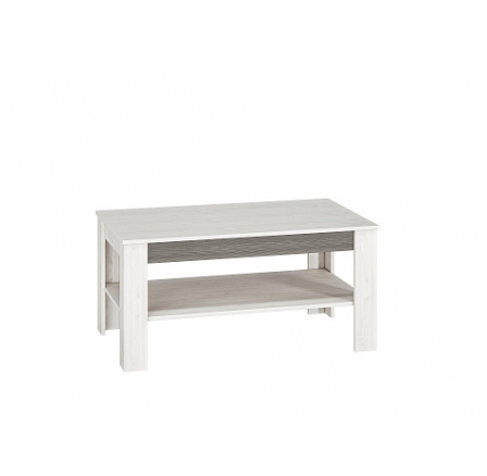 BERNIS 1201 -konferenční stolek, lamino, borovice bílá/ borovice bílá/ šedá (ML) (BLANCO1201=1BALÍK) (K150)NOVINKA