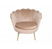 Křeslo CAMELLIA 1 VELVET, Béžový Bluvel 28/Zlatá
