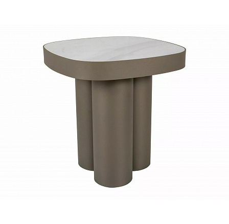 STOLEK STELLA C KERAMICKÝ BÍLÝ NATURE CLOUD / MĚDĚNÝ 48X48