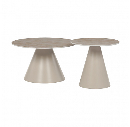 Konferenční stolek 70x70x41cm, keramika, travertin, CT-F4118 TRV