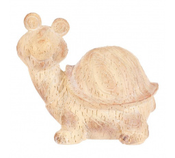 Želva - zahradní figurka, větší, polyresin, imitace dřeva