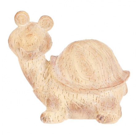 Želva - zahradní figurka, větší, polyresin, imitace dřeva