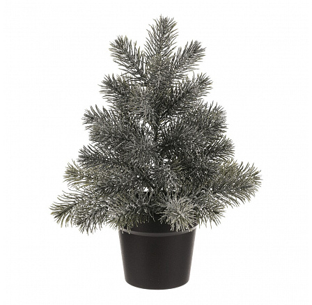 Stromek v květináči - 40 cm, umělý smrček, zelený, jemně ojíněný Stromek v květináči - 40 cm, umělý smrček, zelený, jemně ojíněný