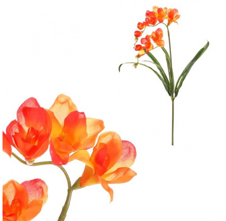 Frézie - umělá řezaná květina, oranžová