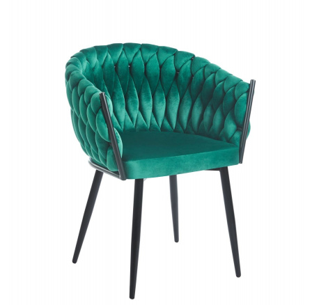Židle velvet zelená K7-FX