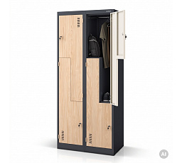 JULIAN skříň ECO: ANTRACIT RAL7016 + DUB SONOMA H1850*Š800*H450