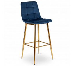 Barová židle ARIEL Modrý Samet